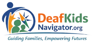 DeafKidsNavigator logo. Guiding Families, Empowering Futures.